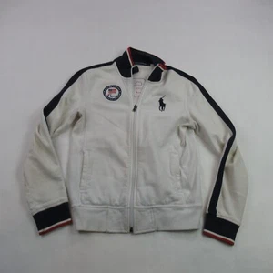 Ralph Lauren Jacket Girls Small Long Sleeve Paralympic Team White Big Pony - Picture 1 of 10