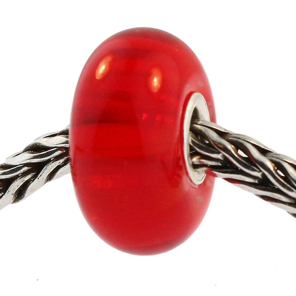 Authentic Trollbeads Glass 61363 Red Stripe 0 RETIRED