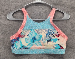 Athleta Girl Bikini Top XL 14 Blue Floral - Picture 1 of 4