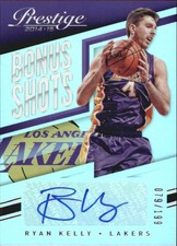 2014-15 Prestige Premium Bonus Shots Autographs Lakers Card #83 Ryan Kelly /199