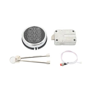 Electronic Safe Lock Replacement Solenoid Chrome Keypad For Safe Box Gun Safe - Picture 1 of 11