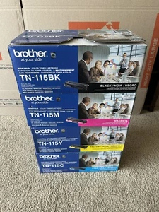 4PK Genuine Brother HL4040CN HL4040CN HL4050CDN High Yield Toner TN115. - Picture 1 of 7