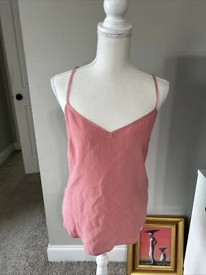 Auténtica Camisola Burberry Hecha en Italia Rosa Talla 38 100% Seda Cúpula Elastizada Foto 1 de 4