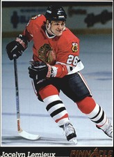 1993-94 (BLACKHAWKS) Pinnacle Canadian #302 Jocelyn Lemieux