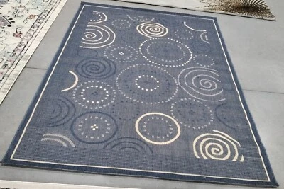 Alfombra AZUL/NATURAL 5'-3" X 7'-7" Corte, Precio Reducido 1172748533 CY1906-3103-5 Foto 1 de 4