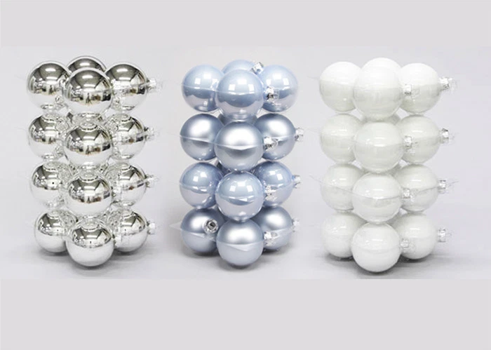 Pz 16 Palle vetro per albero di natale mm 80 addobbi decorazione natalizi - Immagine 1 di 1