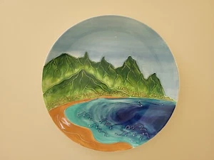 Banana Patch Studio Kauai Hawaii Bali Hai Fine Art Keramik Runde Platte Schale - Bild 1 von 2