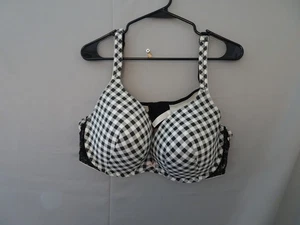 Sujetador Cacique Mujer 44DD Negro Blanco Gingham Boost Algodón Sumergido Acolchado Con Aros - Imagen 1 de 10