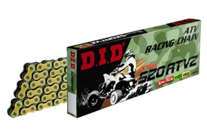 DID Racing 520ATV2 X Ring Chain Gold Black 520 X 98FB 98 Links M520ATV298FB - Picture 1 of 3