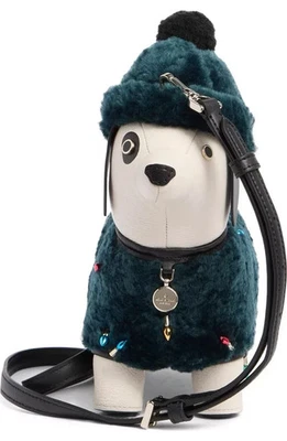 KATE SPADE NEW YORK DACHSHUND DOG CHRISTMAS LIGHTS CLAUDE CROSSBODY PURSE BAG ! - Image 1 of 4
