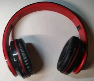 B39 Wireless Bluetooth Gaming Headphone Foldable Stereo Headset Black Red - Picture 1 of 7