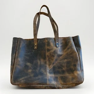 Komalc Vollnarbenleder Beuteltasche Tasche Büffel abgenutzt hellbraun Hobo Handtasche groß - Bild 1 von 8