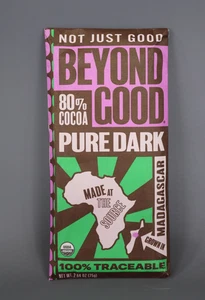 Madecasse 80% Cocoa Pure Dark Chocolate Bar  2.64 OZ (Exp 4/25/2026) - Foto 1 di 5
