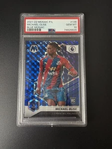 2021-22 Panini Mosaic EPL Blue Mosaic Prizm /99 Michael Olise #136 RC - Bild 1 von 4