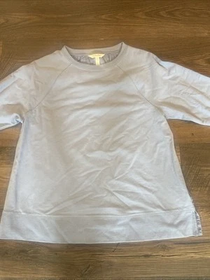 Matilda Jane Womens Sweatshirt Small Blue In The Moment French Terry Eyelet - Image 1 of 4