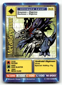 Digimon Digi Battle - MetalGreymon Bo-01 - 1st Ed - Series 1 Bandai - Picture 1 of 2