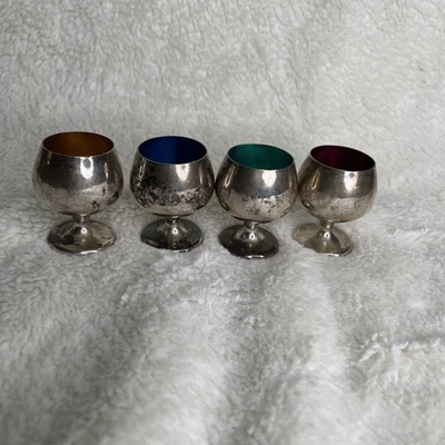 Juego De Colección De 4 Copas Mini Shot Gorham Sterling 955 Colores Diferentes Foto 1 de 3