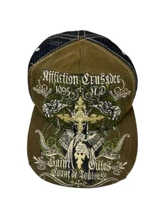 Sombrero Affliction Verde Camionero Snapback Gilles Envejecido Bordado Para Hombres - Imagen 1 de 4