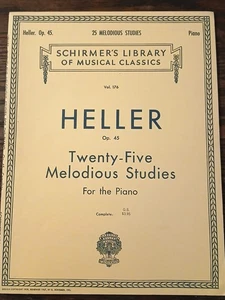 Biblioteca de Schirmer Vol. 176 HELLER - Veinticinco estudios melodiosos para piano - Imagen 1 de 8
