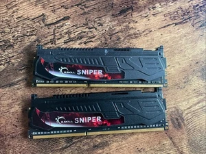 Memory G.Skill Sniper 8GB 2x4GB ddr3 1866pc3 CL9-10-9-28 DIMM F3-14900CL9D-8GBS - Picture 1 of 2
