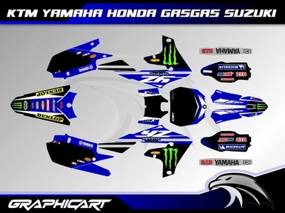 Kit de gráficos para YAMAHA YZ 250F YZ 450F 2018 2019 2020 yz450f 2018-2020 Foto 1 de 4