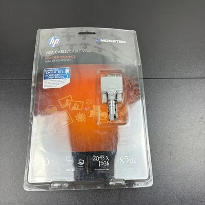 HP Monster VGA Cable 10 FT High Performance Ultra High Resolution Video - Image 1 of 4
