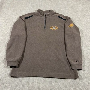 Vintage Nike Golf Cleveland Browns 1/4 Zip Pullover Mens Large Brown Logo NFL - Picture 1 of 14