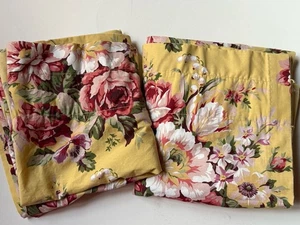 Ralph Lauren BROOKE PAIR 86” X 41” Yellow FLORAL Curtain PANELS Sophie FLOWERS - Picture 1 of 18