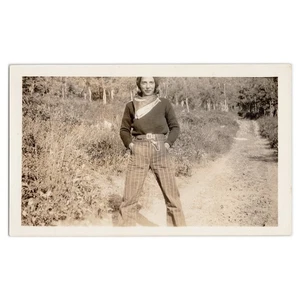 Photograph of Woman Hiking Buffalo Pass - 1931 Steamboat Springs Colorado - Picture 1 of 2