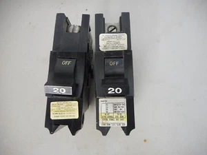 FEDERAL PACIFIC NB120 20AMP SINGLE POLE BOLT IN BREAKER - Picture 1 of 3