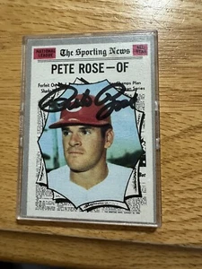 1970 Topps SIGNIERT Pete Rose All-Star #458 Cincinnati Reds AUTO BEAUTY SUPERSTAR - Bild 1 von 2