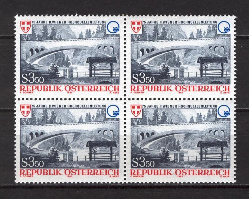 Austria AB78 MNH 1985 Blocks set 4v Bridge - Image 1 of 1