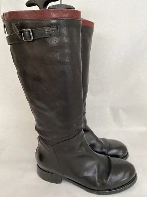 LATITUDE FEMME black leather knee boots size 9 39 - Image 1 of 4