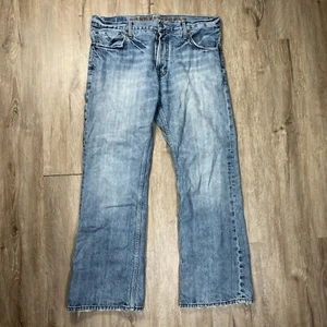 Pantalones de mezclilla relajados American Eagle de tiro bajo para hombre 34x30 con desvanecimiento claro - Imagen 1 de 7
