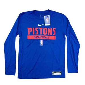 Nike Men's  Detroit Pistons Practice T-Shirt – Team Issued PE – NBA Warm-Up Gear - Picture 1 of 1