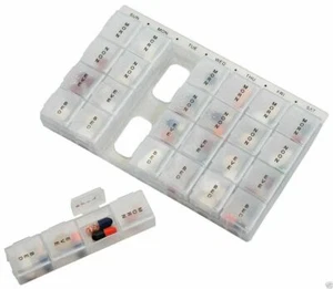 7 Day Pill Box Monthly Medicine/Tablet Pill Holder/Storage Weekly Pill dispenser - Picture 1 of 2