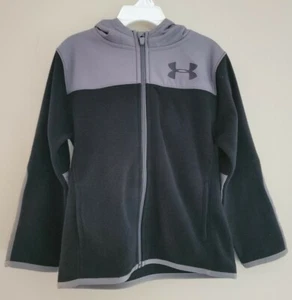 Under Armour Black/Stealth Gray Fleece Jacket Size 4 (NEW) - Picture 1 of 6
