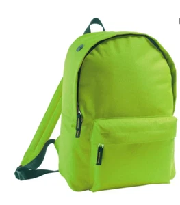 NEW SOL'S Retro School Bag College Backpack Travel Rucksack Green colour - Picture 1 of 3