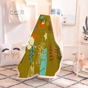 Mariposa y el Caracol Danza 3D Cálida Felpa Polar Manta Picnic Sofá Sofá - Imagen 1 de 6