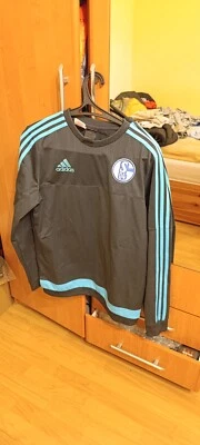 Adidas Schalke 04 football soccer sweater pullover boys size XL 15-16y, men S - Image 1 of 4