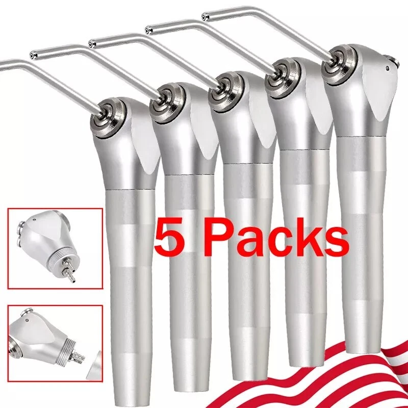 1-5Pcs Dental 3 Way Air Water Spray Triple Syringe Handpiece w/ 2 Nozzles Tips - Image 1 of 4