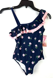 Kanu Surf Girl’s One Shoulder Ruffle One Piece Swimsuit Size 12 - Picture 1 of 3