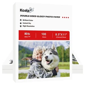 300 Sheet Koala Double Sided Glossy 80LB Photo Paper 8.5x11 Picture Paper Inkjet - Afbeelding 1 van 8