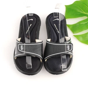 Nike Womens Comfort Sandal Size 7 Black Slide Flip Flop Adjustable Beach Shoe - Picture 1 of 14