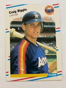 1988 Fleer Update Craig Biggio Rookie RC #U-89 First Major League Card - Picture 1 of 2