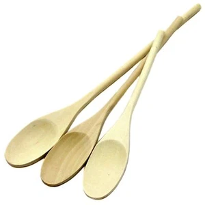 Chef Craft Select Set di cucchiai in acero massiccio, 10, 12, 14 14 pollici, naturale - Foto 1 di 4