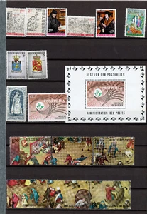 BELGIEN 39 POSTFRISCHE BRIEFMARKEN + 1 BLOCK MNH, 1967-1968 - Bild 1 von 2