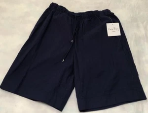 Coral Bay PS DK Blue Elastic Drawstring Front Pocket 8 3/4” Length Shorts NWT - Picture 1 of 12