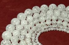 😏 Berg bolas de cristal gecrackt tamaño de 4, 6, 8, 10, 12 & 14 mm perlas Strang 😉