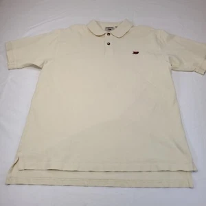 Perlis Men's Polo Shirt L Yellow Cajun Crawfish Water Embroidered Pique - Picture 1 of 10